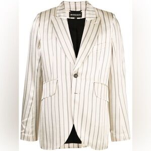 Ann Demeulemeester Cream and Black Striped Blazer sz 36